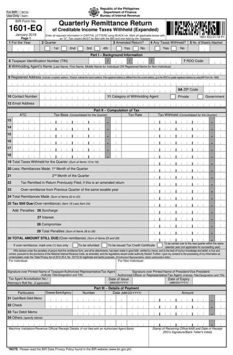 List of All the BIR Forms You Need to Know for Q1.